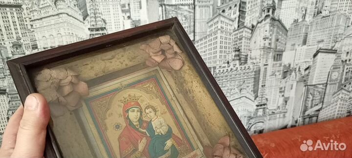 Икона Иверской Божией матери.Старина.Оригинал