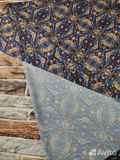 Искусственный Шелк Армани с принтом