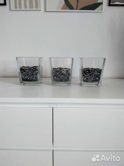 Ваза стеклянная 3 штуки