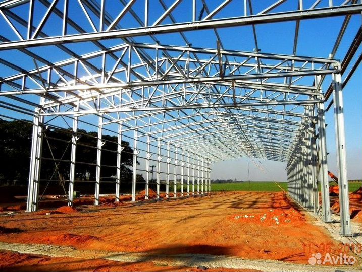 Продажа ангаров с профнастилом на заказ, арт:Ptb-6