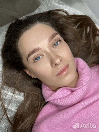 Перманентный макияж, пудровые брови