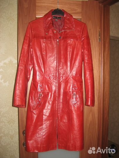 Плащ кожаный
