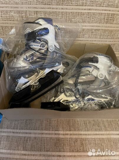 Коньки ролики 2в1 раздвижные 30-33 размер