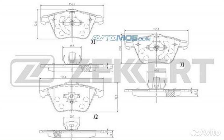 Колодки торм. диск. передн. Ford Focus II 05- Mazd