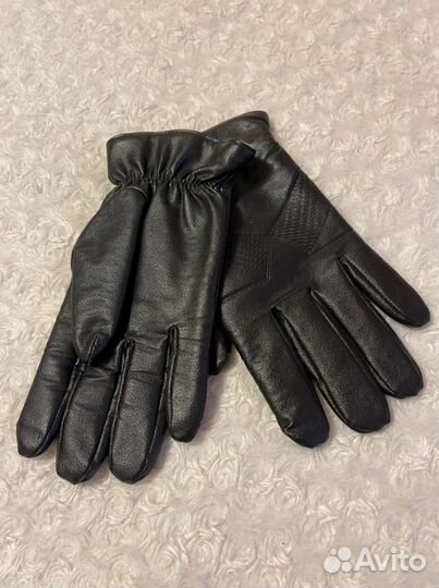 Мужские кожаные перчатки демисезонные