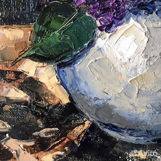 Сирень. Картина маслом. 40х40