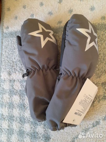 Новые зимние детские варежки, краги,1-3 года, 2 шт