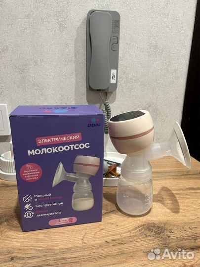 Молокоотсос электрический+пакеты для хр-я молока