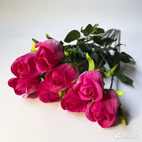 Искусственные цветы розы, 7 расцветок, 69 см