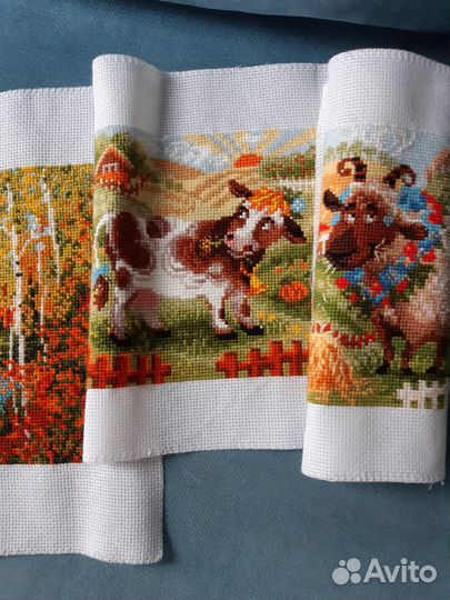 Вышитые картины крестиком Риолис шерсть