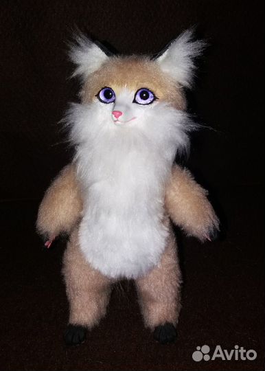 Игрушка ручной работы Лисенок бежевый