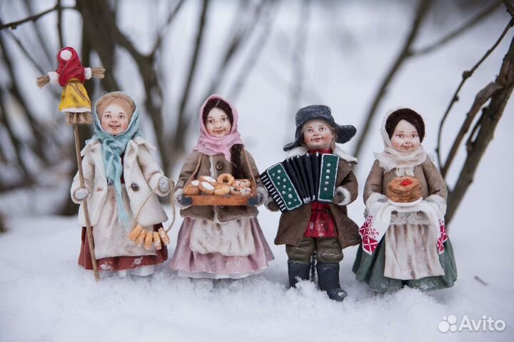 Ватные елочные игрушки