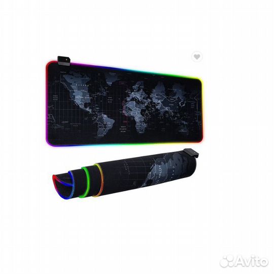 Коврик для мышки большой с RGB подсветкой/ 800х300