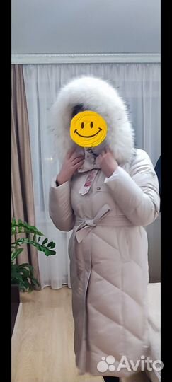 Пуховик зимний длинный женский 48