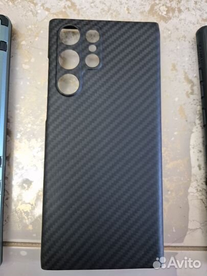Чехлы samsung s22 ultra карбон, защитный