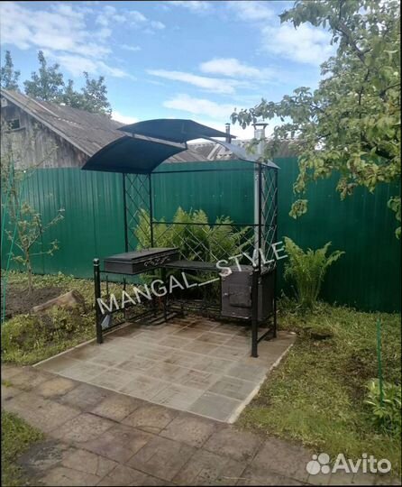 Мангал с крышей
