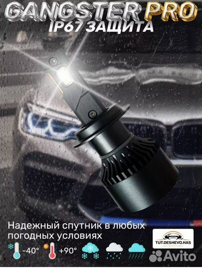 Светодиодные лампы для авто LED диодные H7