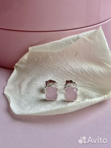 Серьги Tous Color с розовым кварцем