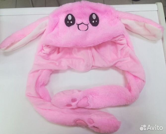 Шапка Нинбо с двигающимися ушами, розовая