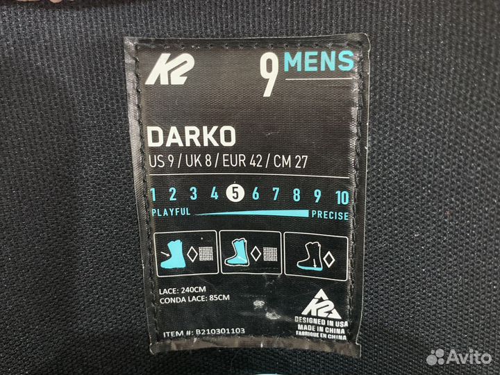 Сноубордические ботинки k2