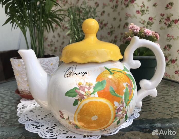 Чайный набор: заварник и молочник «Апельсины»