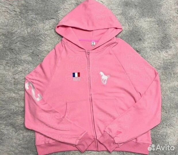Зип Худи Balenciaga x Polo Pink 22 в наличии S-XL