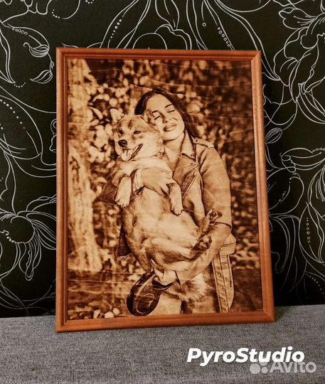 Выжигание портретов и картин по фото