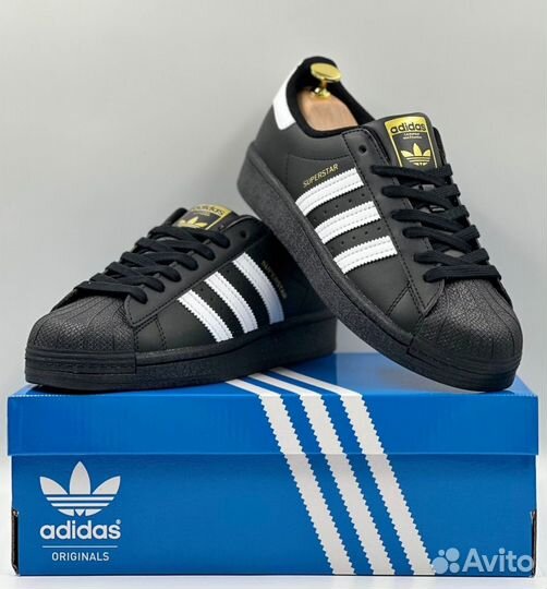 Изысканные Adidas Superstar Black обувь