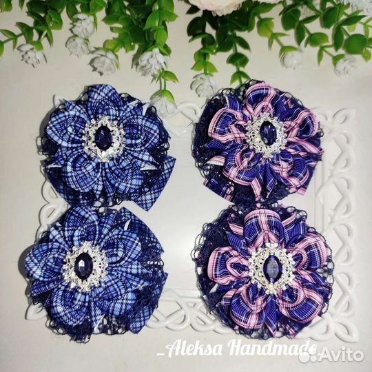 Резинка для волос,школьные бантики камелии