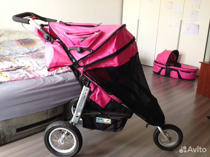 Коляска 2 в 1 для девочки