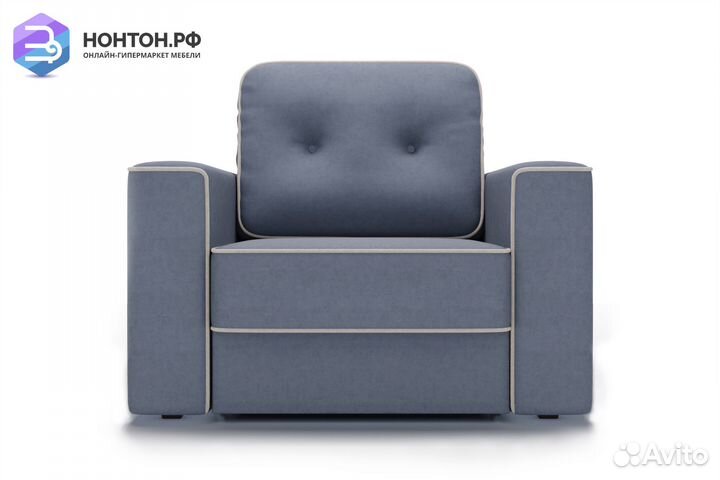 Кресло еврокнижка Берген темно-серое