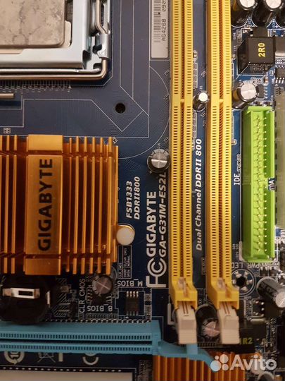 Материнская плата 775 сокет ga-g31m ddr2 и проц