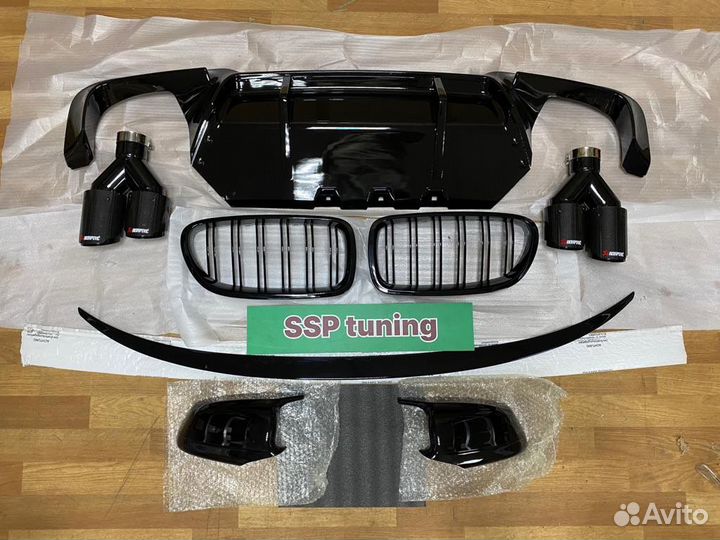 Сет на BMW F10 накладки/диффузор/спойлер