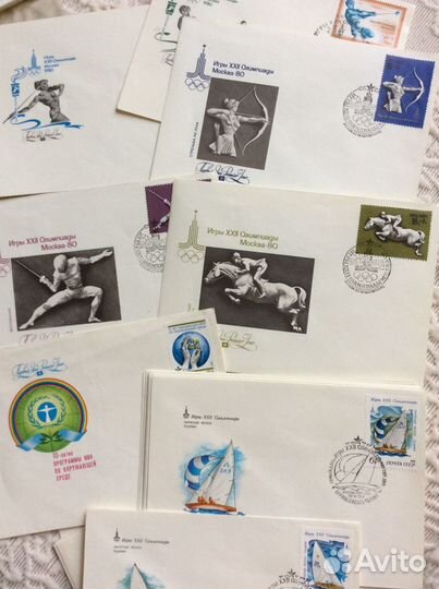Олимпийские игры 1980 Москва конверт первого дня