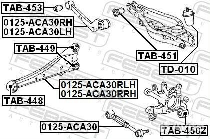 Отбойник амортизатора TD-010 TD-010 Febest