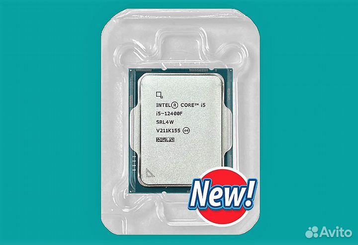Новый Core i5-10400F (BOX, OEM) LGA1200 6x2900 мгц