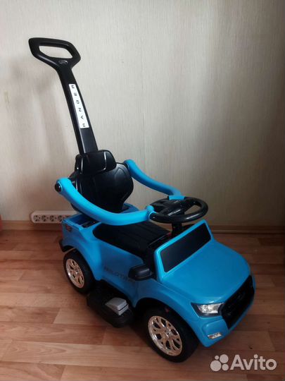 Детская машинка каталка с ручкой ford