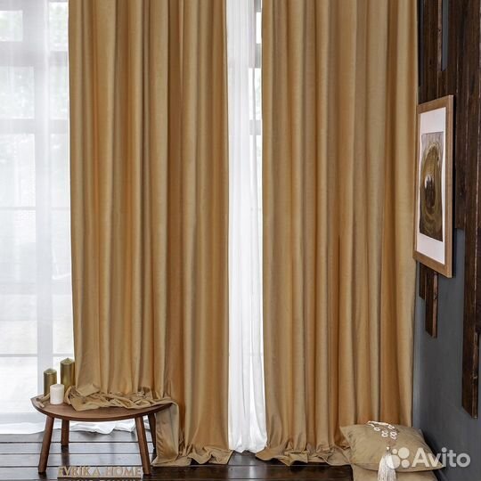 Шторы бархат Беллиссимо Крем-брюле