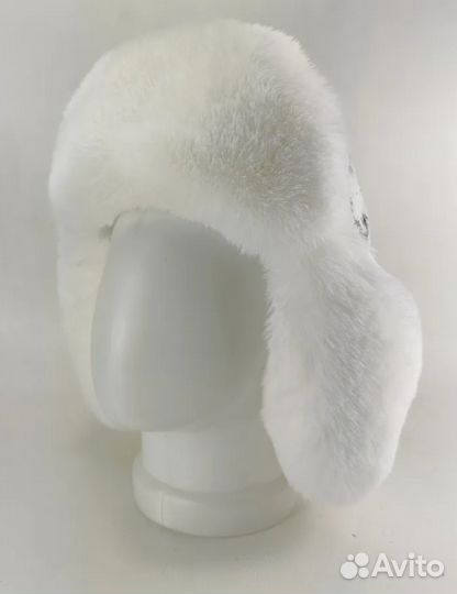 Теплая зимняя шапка - ушанка с искусственным мехом