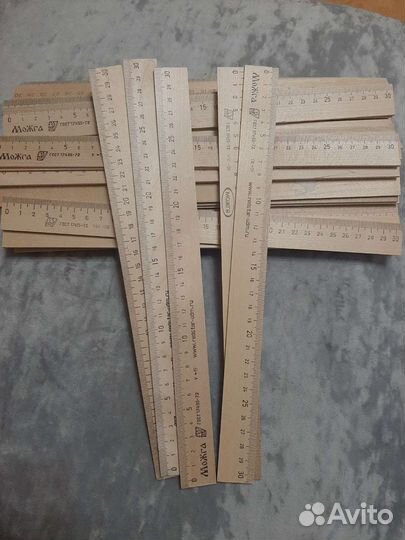 Линейки деревянные 30 см