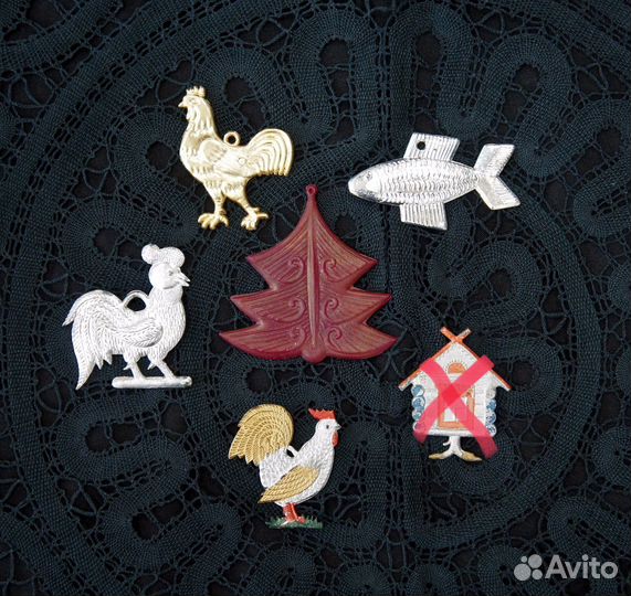 Колкий пластик украшения, статуэтки СССР