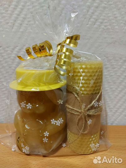 Набор номер 2 мёд + свеча из вощины с доставкой