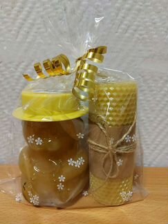 Набор номер 2 мёд + свеча из вощины с доставкой