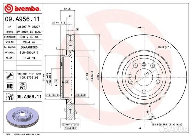 Диск тормозной UV Coated перед