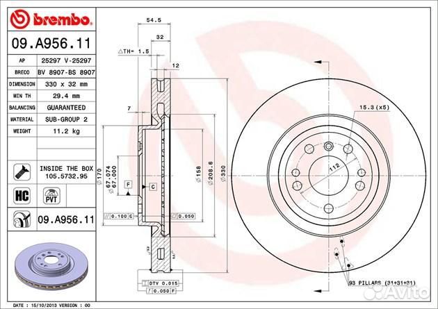 Диск тормозной UV Coated перед