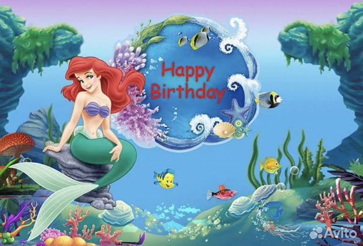 Плакат и шарики на день рождения