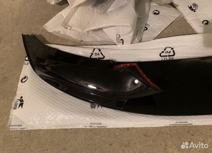 Сплиттер BMW 5 F10 / бмв Ф10 черный глянец