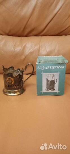 Подстаканник мельхиоровый Кольчугино 60 лет победы