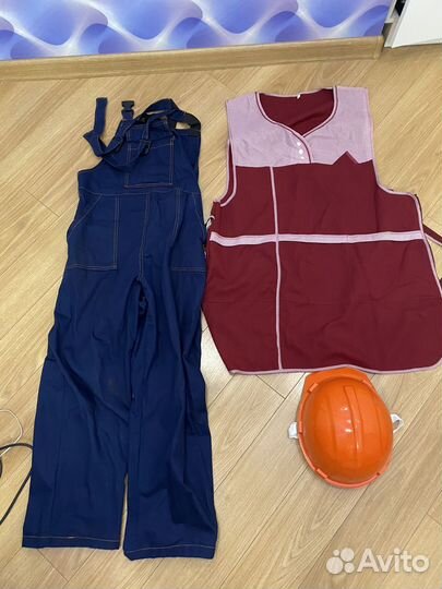 Рабочая одежда (комбинезон, каска, фартук)