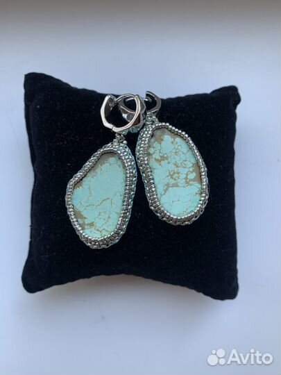 Серьги из бирюзы